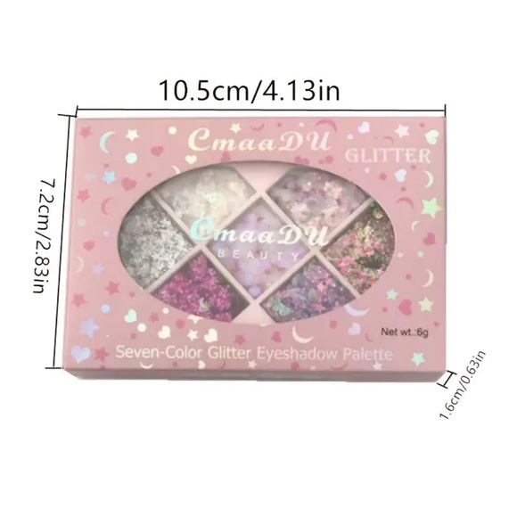 🎉 Host Pick 🎉 Bright Seven Color Glitter Multipurpose Eyeshadow Palette - Picture 4 of 4